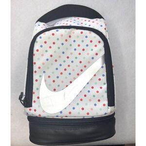 Nike‎ Softside Lunchbox Fuel Pack 2.0 White Polka Dot Insulated Compact Size